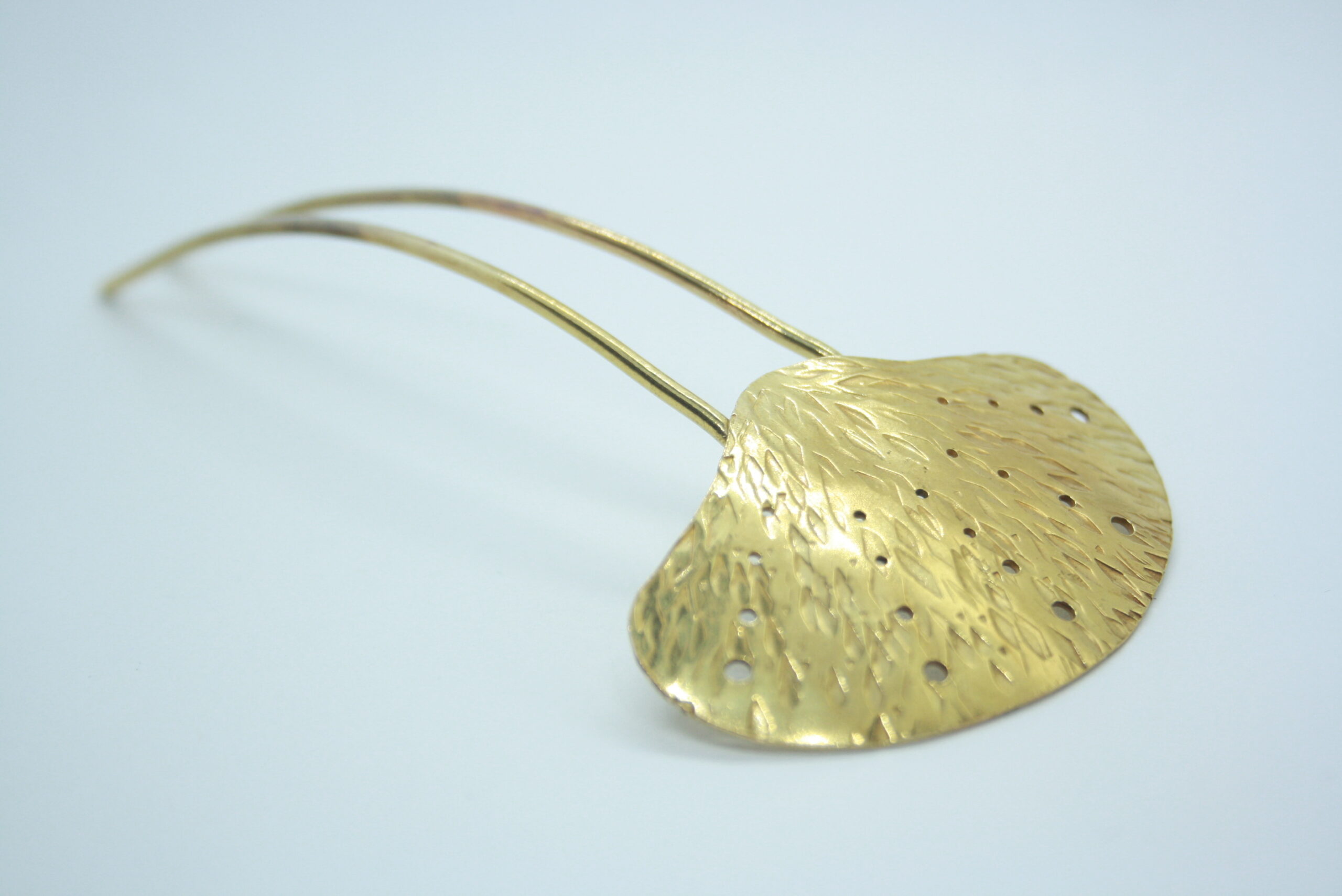 Pique à cheveux gingko, ergonomique, en laiton, peigne, véritable bijou de cheveux.