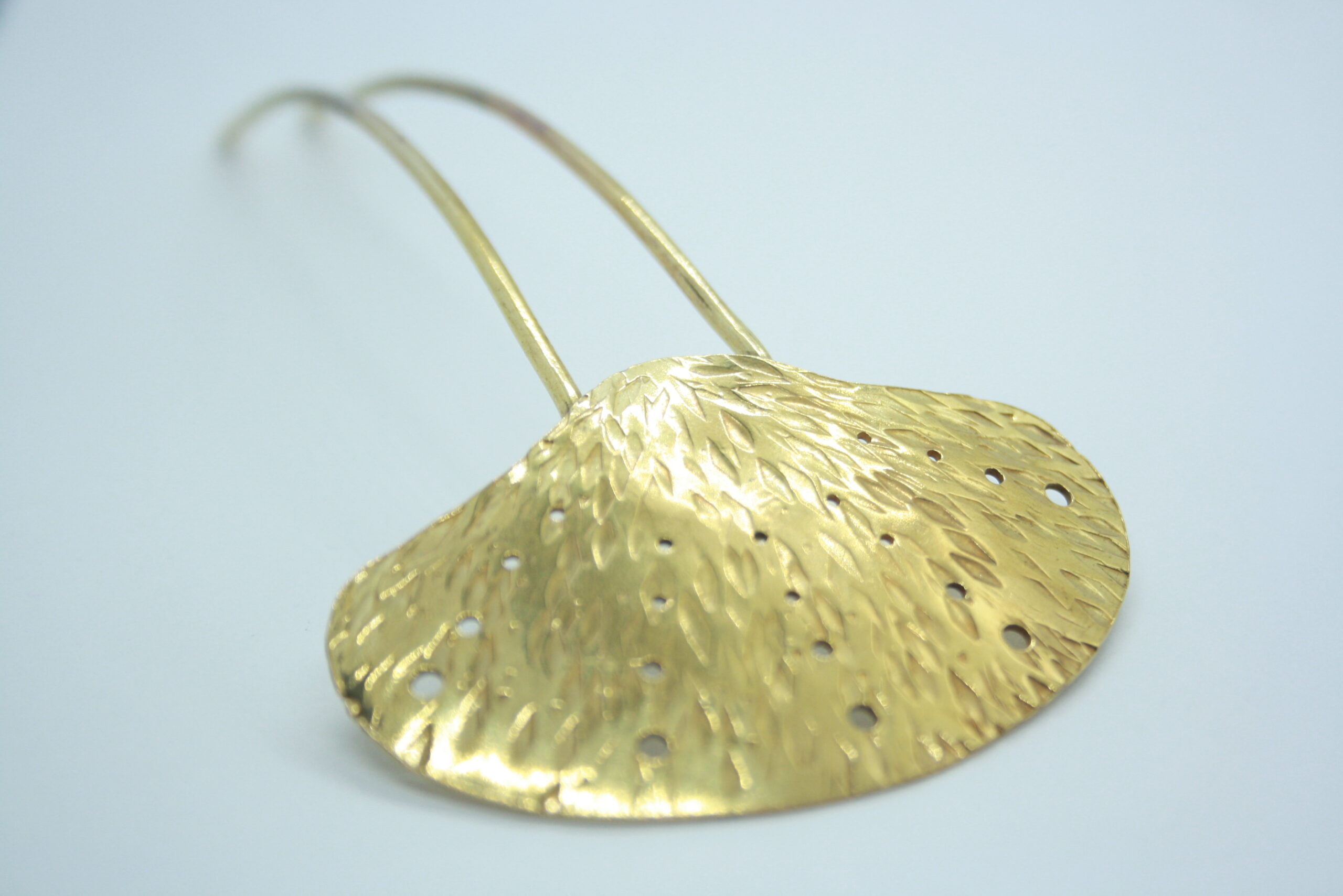 Pique à cheveux gingko, ergonomique, en laiton, peigne, véritable bijou de cheveux. – Image 3